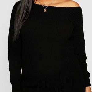 Boohoo Black Knit Sweater Sz 20